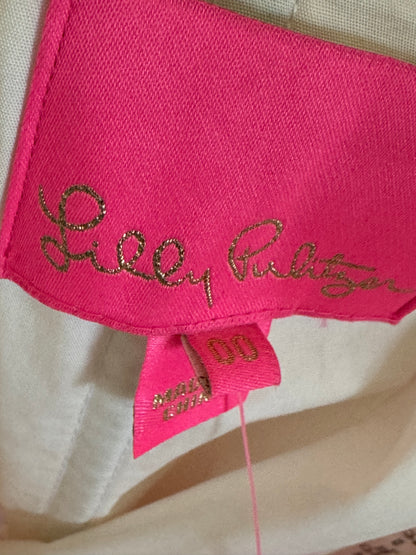 Reclaimed Lilly Pulitzer Sienna Dress in White and Pink