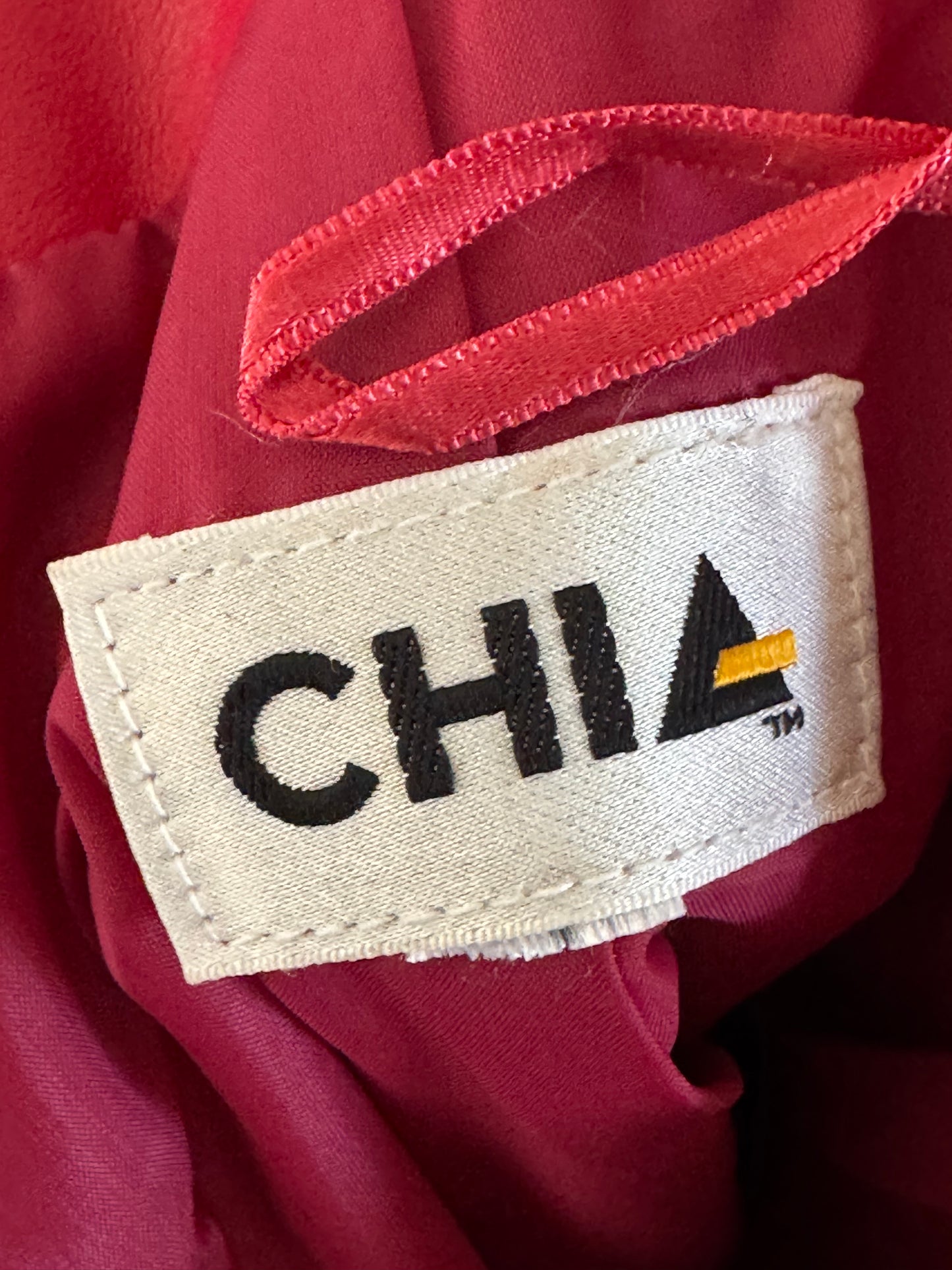 Vintage Chia Leather Mini Skirt in Red