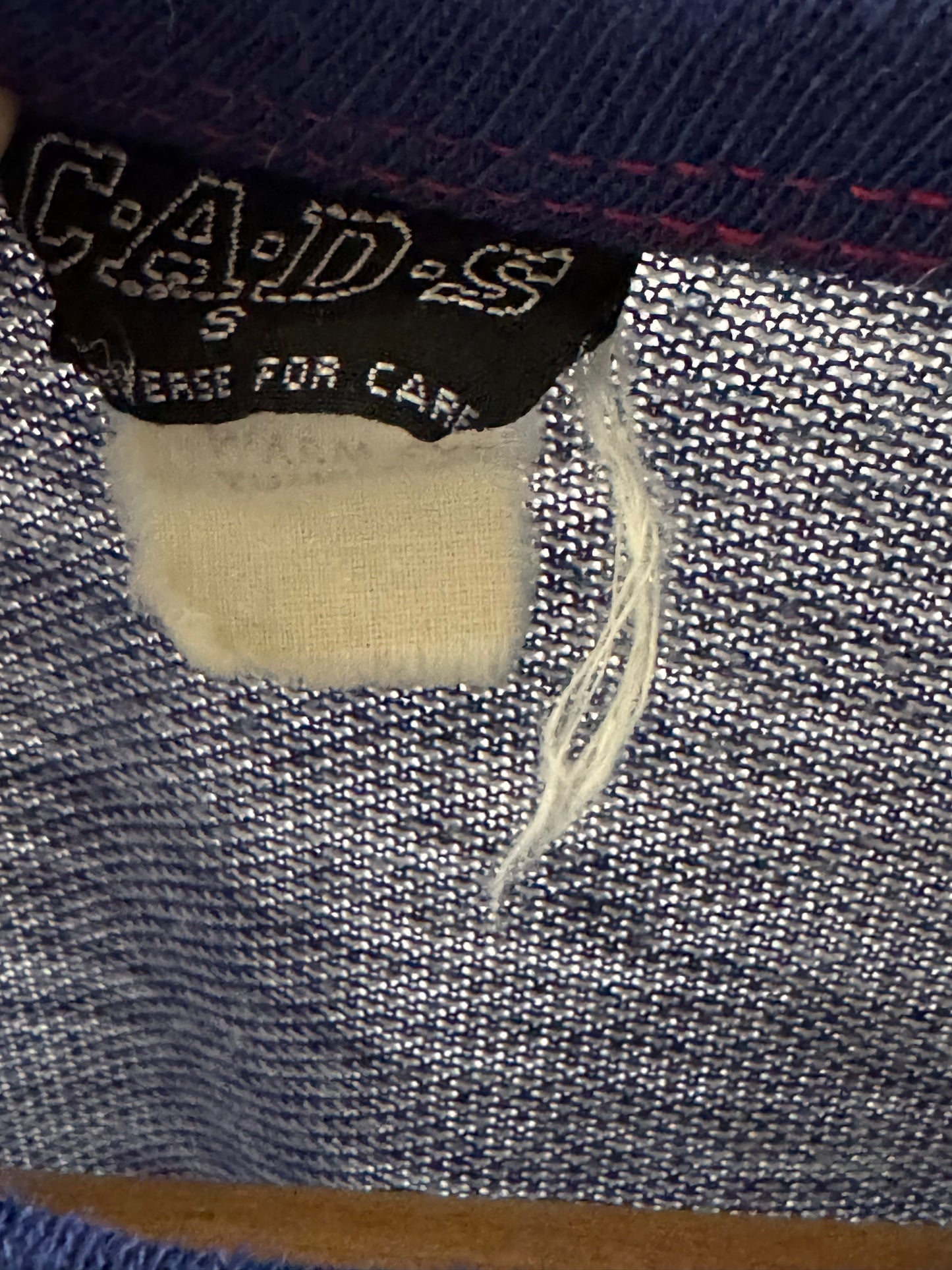 Vintage Knit Tee in Navy with Red Stitching