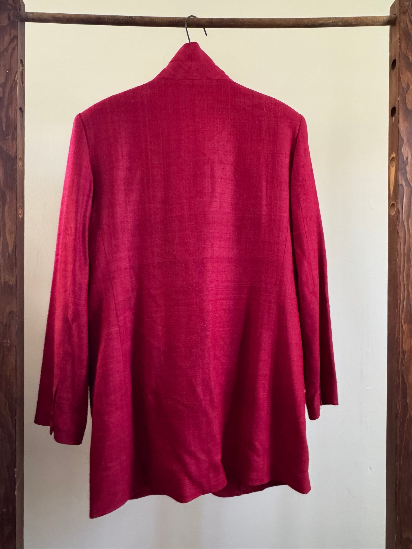 Vintage Valerie Stevens Silk Blazer in Cranberry