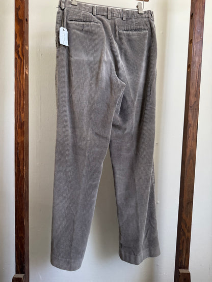 Reclaimed Gallery by Haggar Wide Wale Corduroy Trousers in Silver