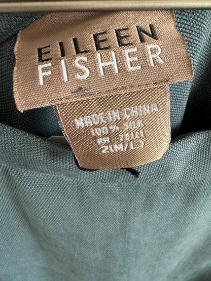 Reclaimed Eileen Fisher Silk Column Skirt in River Rock