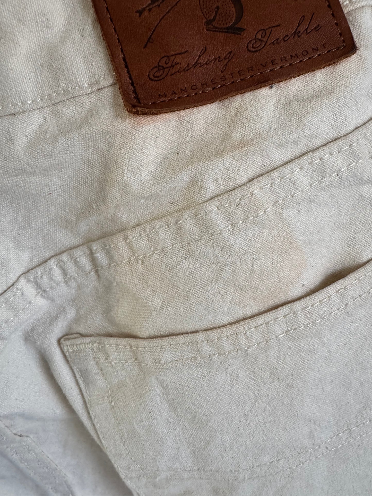 Reclaimed Orvis Canvas Jeans in Natural