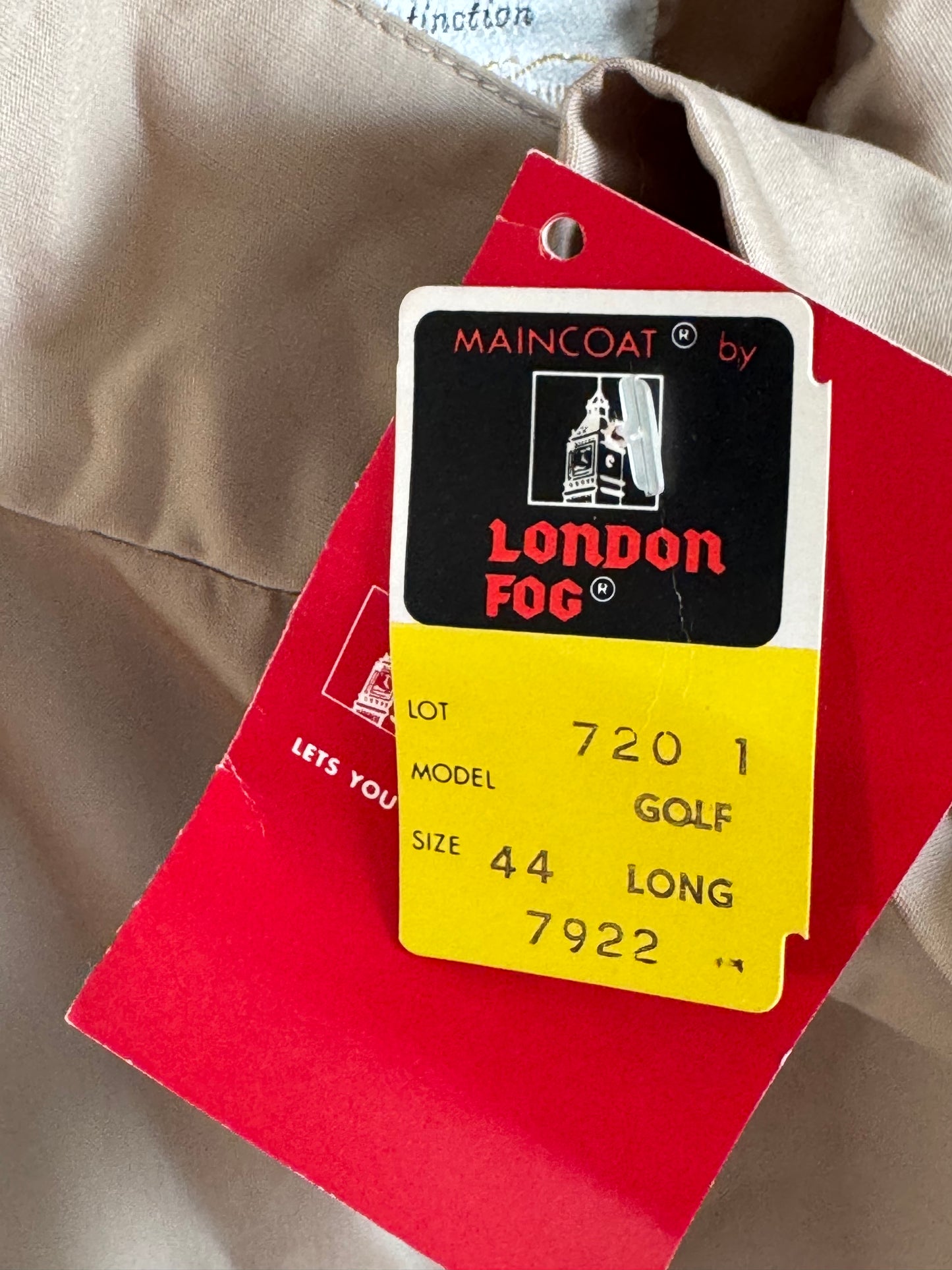 Reclaimed NWT London Fog Golf Jacket in Tan