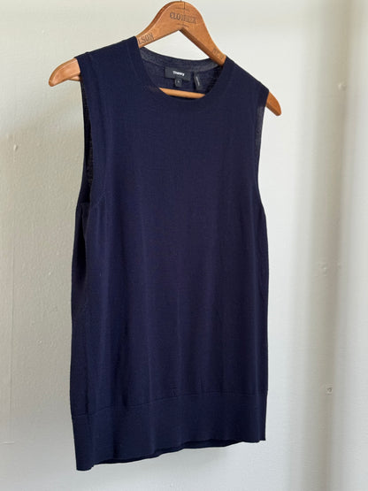 Reclaimed Theory Wool Shell in Navy