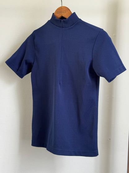 Vintage Mod Mock Neck Top in Navy