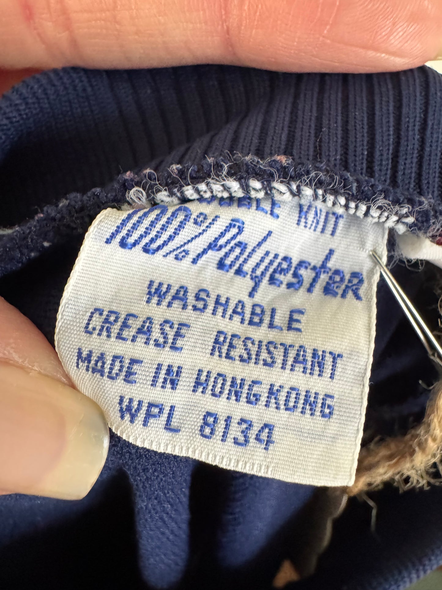 Vintage Mod Mock Neck Top in Navy