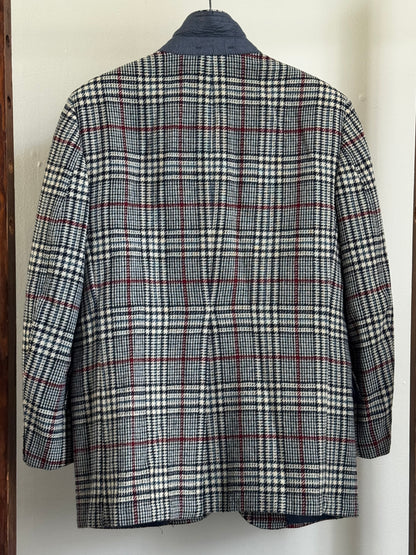 Vintage Griffon Wool Sport Coat in Blue/Cream/Burgundy