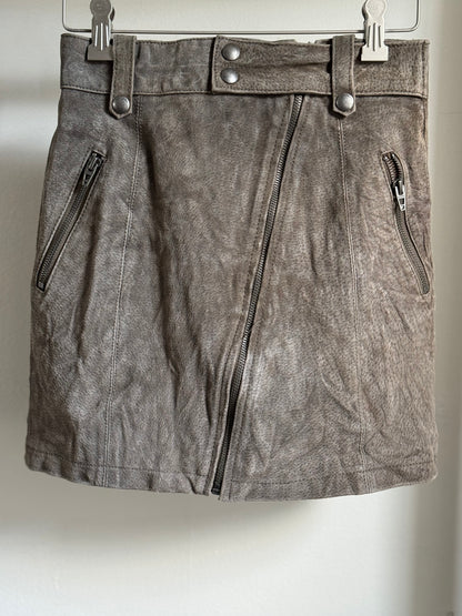 Blank NYC Leather Skirt in Rock