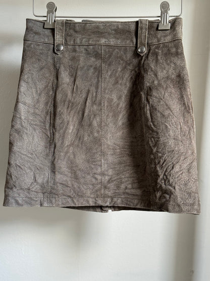 Blank NYC Leather Skirt in Rock