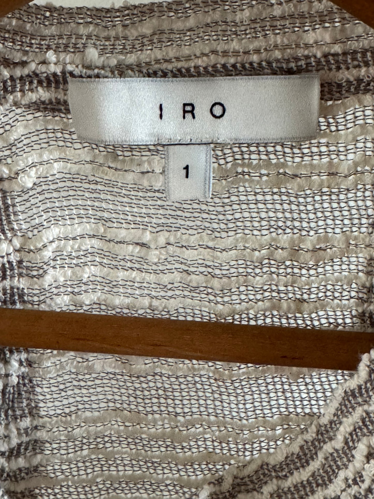 Reclaimed IRO Sheer Stripe Top in Ecru
