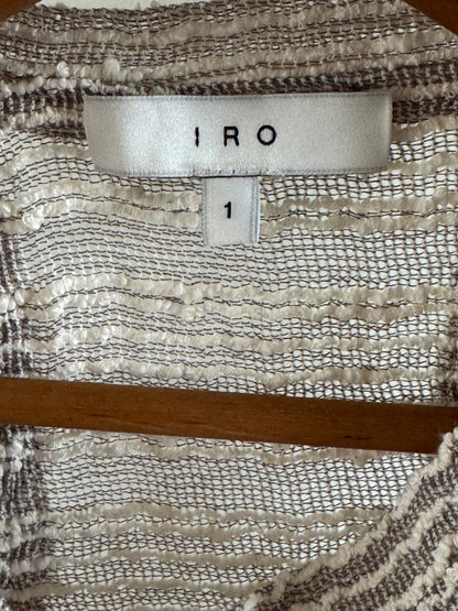 Reclaimed IRO Sheer Stripe Top in Ecru