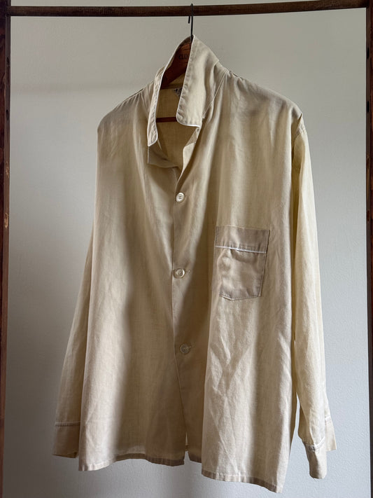 Vintage Pajama Shirt in Almond