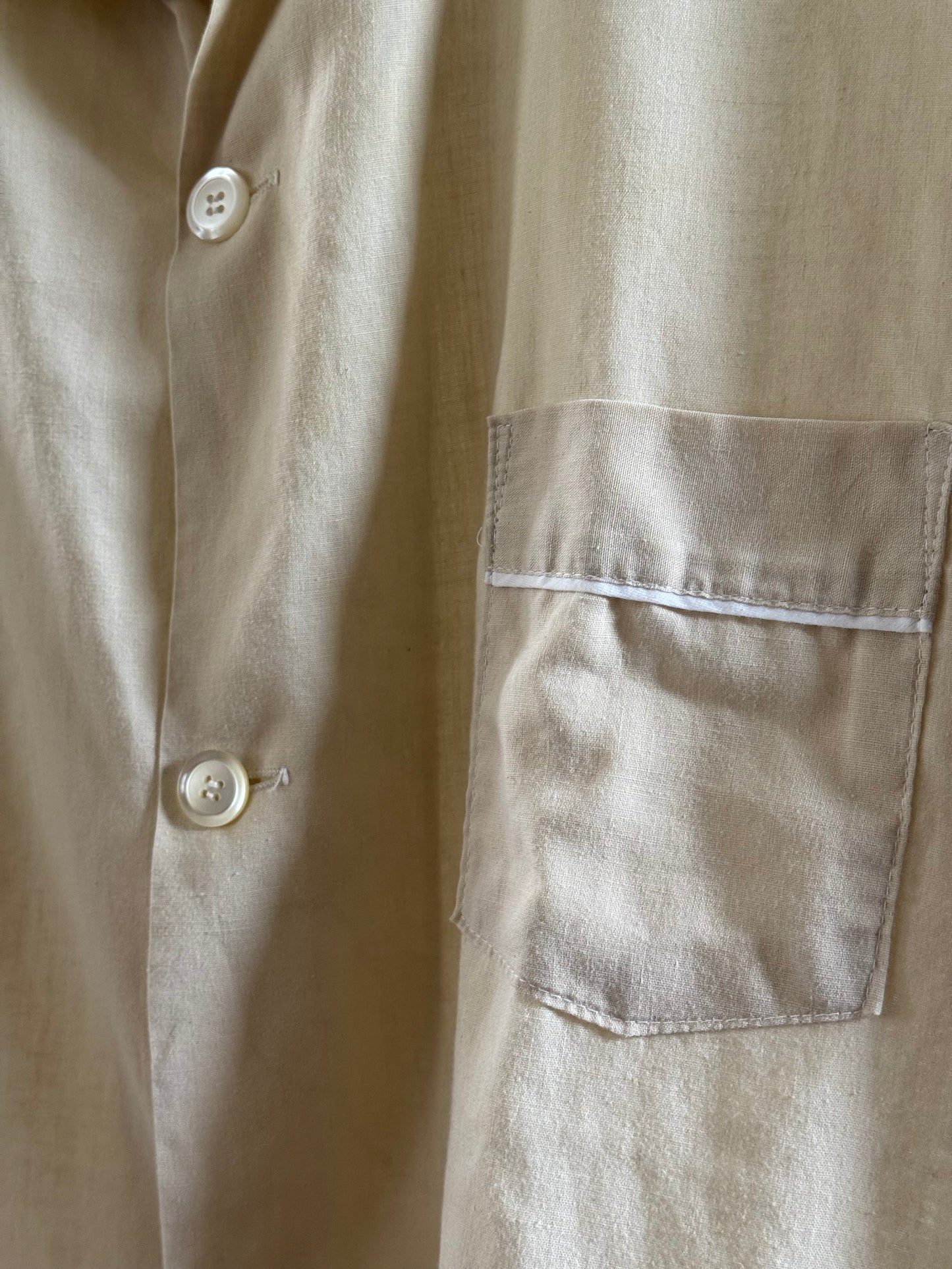 Vintage Pajama Shirt in Almond