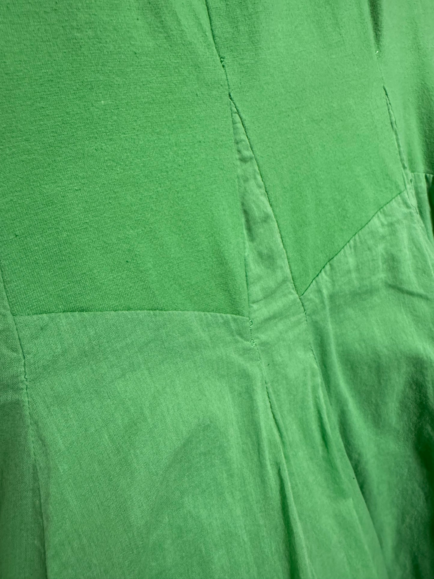 Reclaimed OSO Casuals Cotton Drop Waist Dress in Green