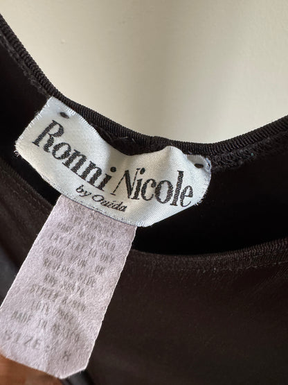 Vintage Ronni Nicole Slinky Long Tank Dress in Black