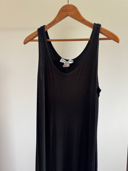 Vintage Ronni Nicole Slinky Long Tank Dress in Black