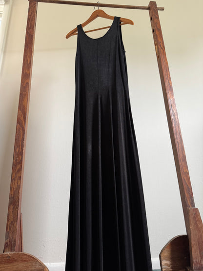 Vintage Ronni Nicole Slinky Long Tank Dress in Black