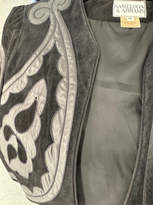 Vintage Samelson & Abrams Suede/Leather Jacket in Black