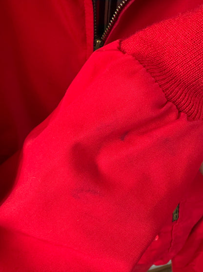 Reclaimed Eddie Bower Bomber Jacket in Red