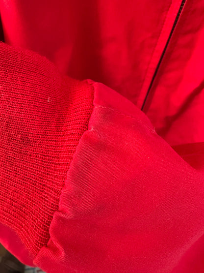 Reclaimed Eddie Bower Bomber Jacket in Red