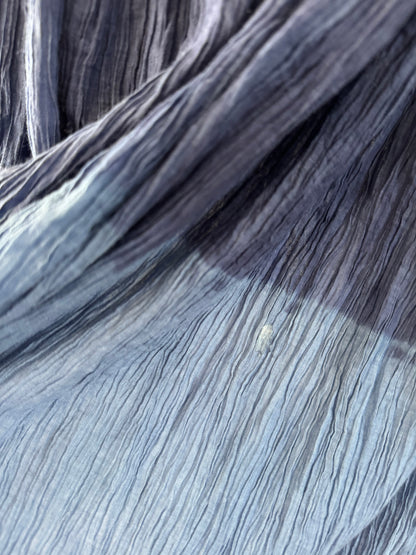 Reclaimed Dip Dyed Broom Skirt in Blue