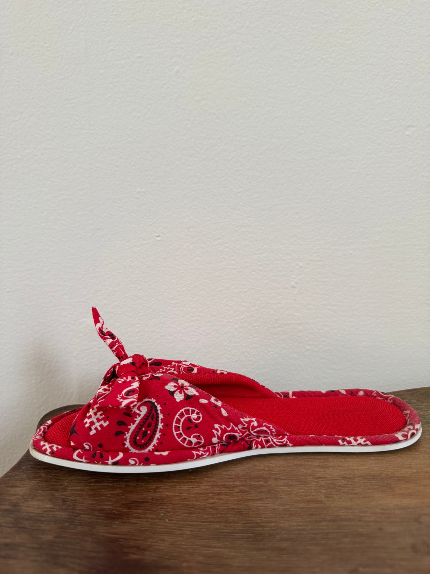 Vintage Bandana Sandals in Red