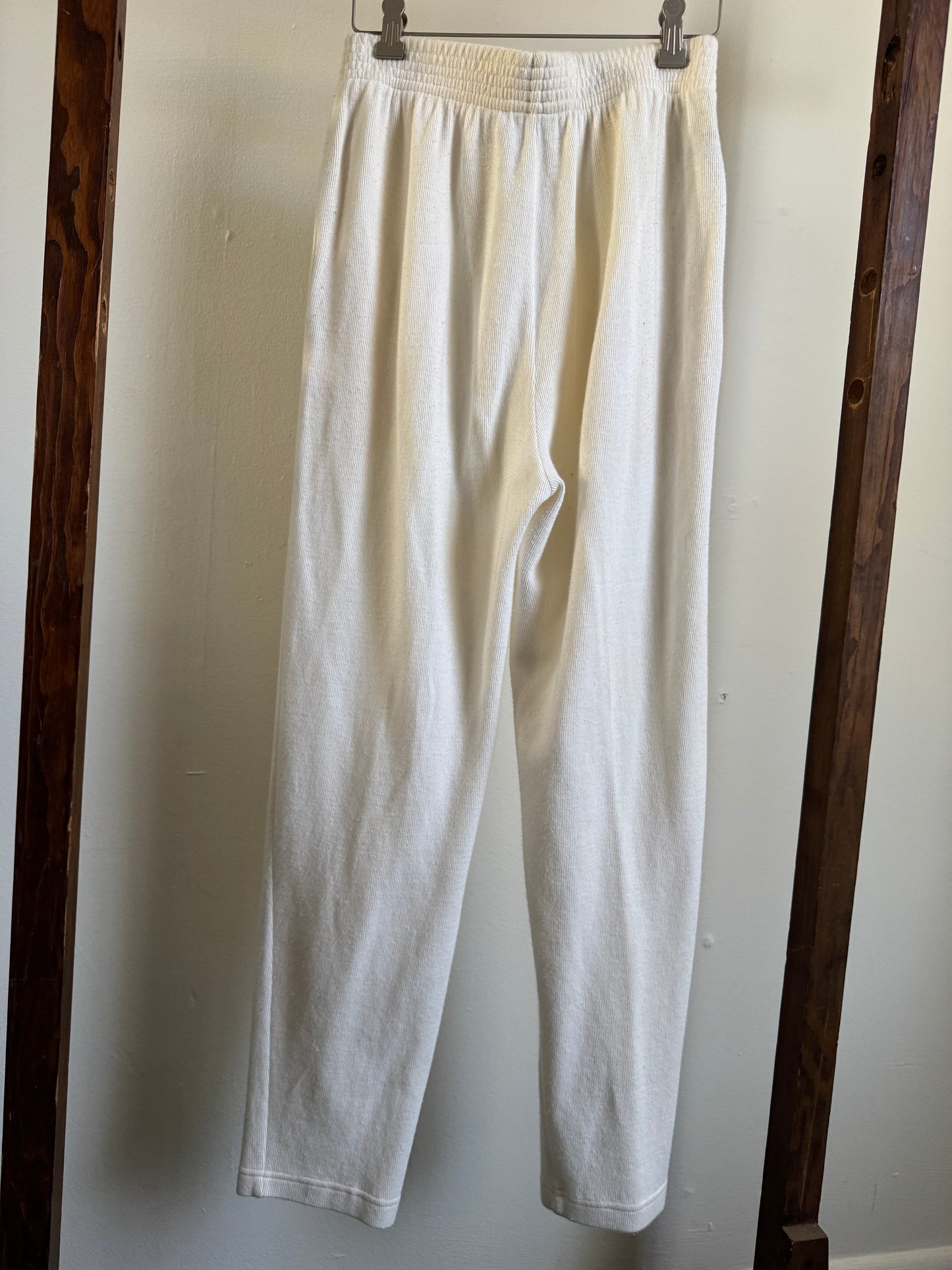 Vintage LizSport Cotton Knit Pants in Ivory