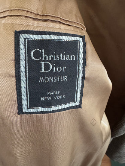 Vintage Christian Dior Silk Sport Coat in Walnut Tweed