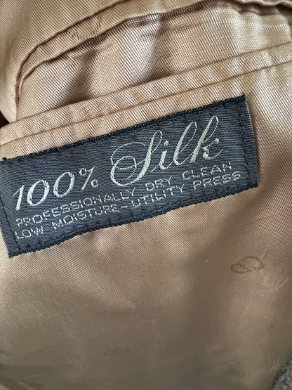 Vintage Christian Dior Silk Sport Coat in Walnut Tweed