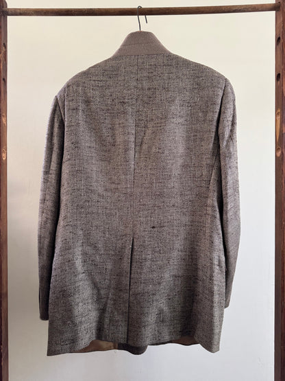 Vintage Christian Dior Silk Sport Coat in Walnut Tweed