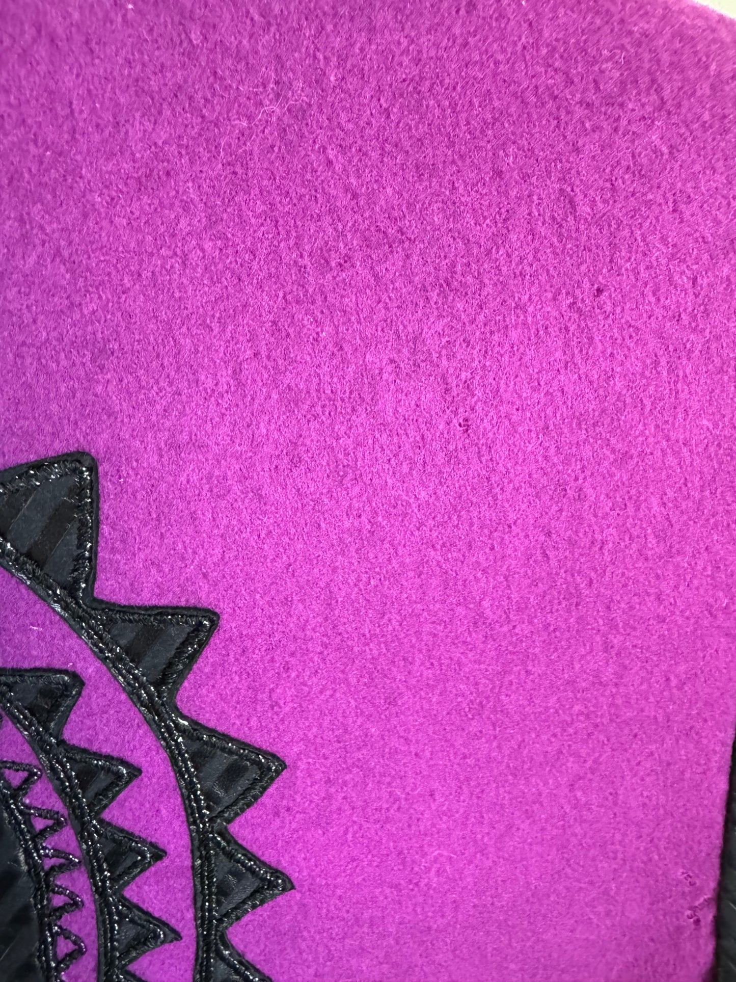 Vintage Bob Mackie Wool/Leather Jacket in Black/Purple