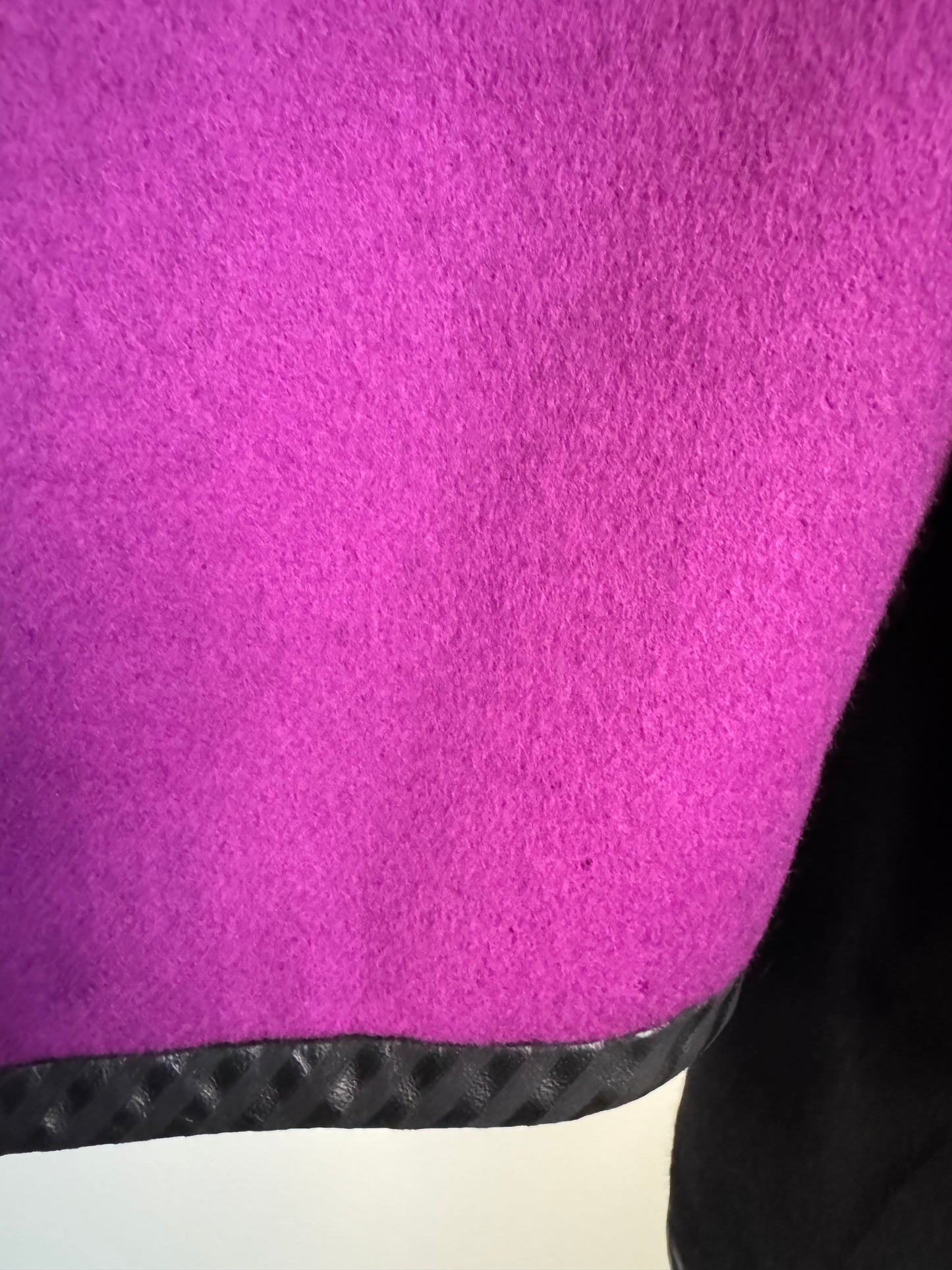 Vintage Bob Mackie Wool/Leather Jacket in Black/Purple