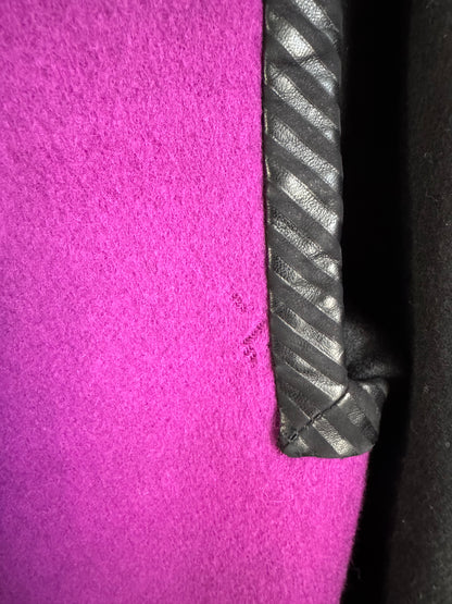 Vintage Bob Mackie Wool/Leather Jacket in Black/Purple