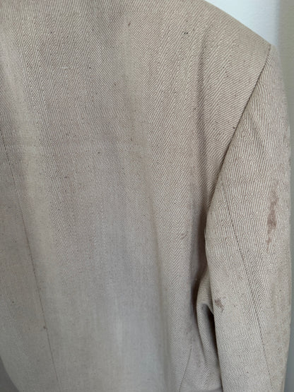 Vintage Yves Saint Laurent Silk Sport Coat in Sand
