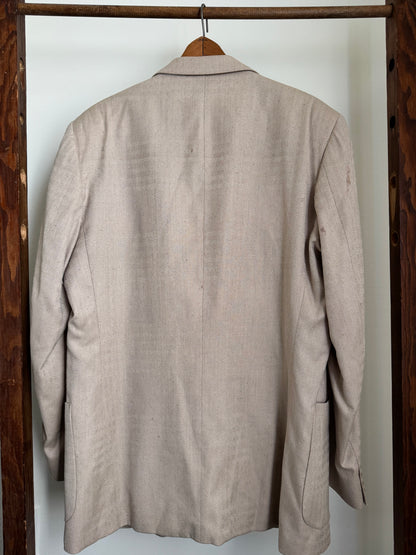 Vintage Yves Saint Laurent Silk Sport Coat in Sand