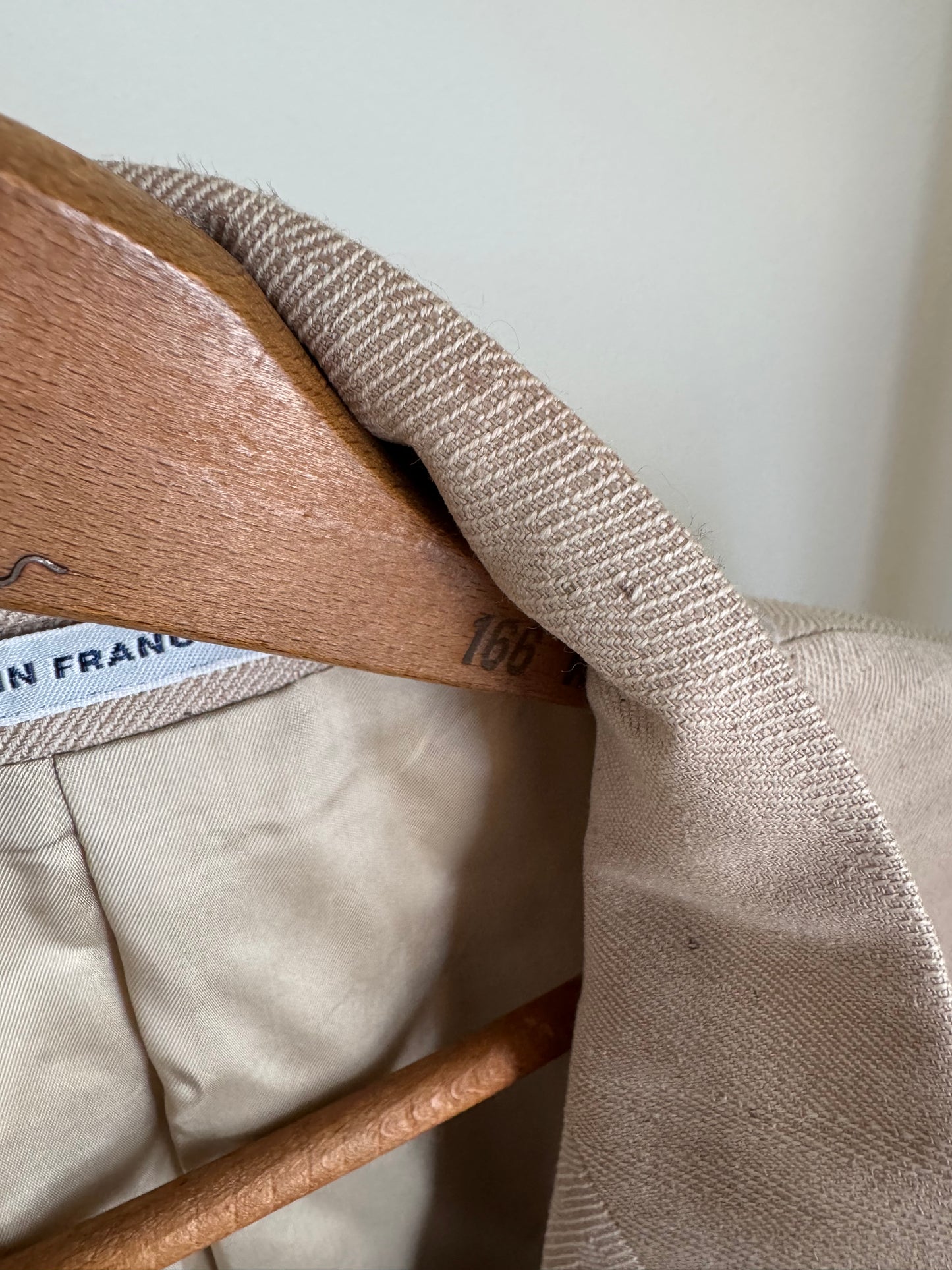 Vintage Yves Saint Laurent Silk Sport Coat in Sand