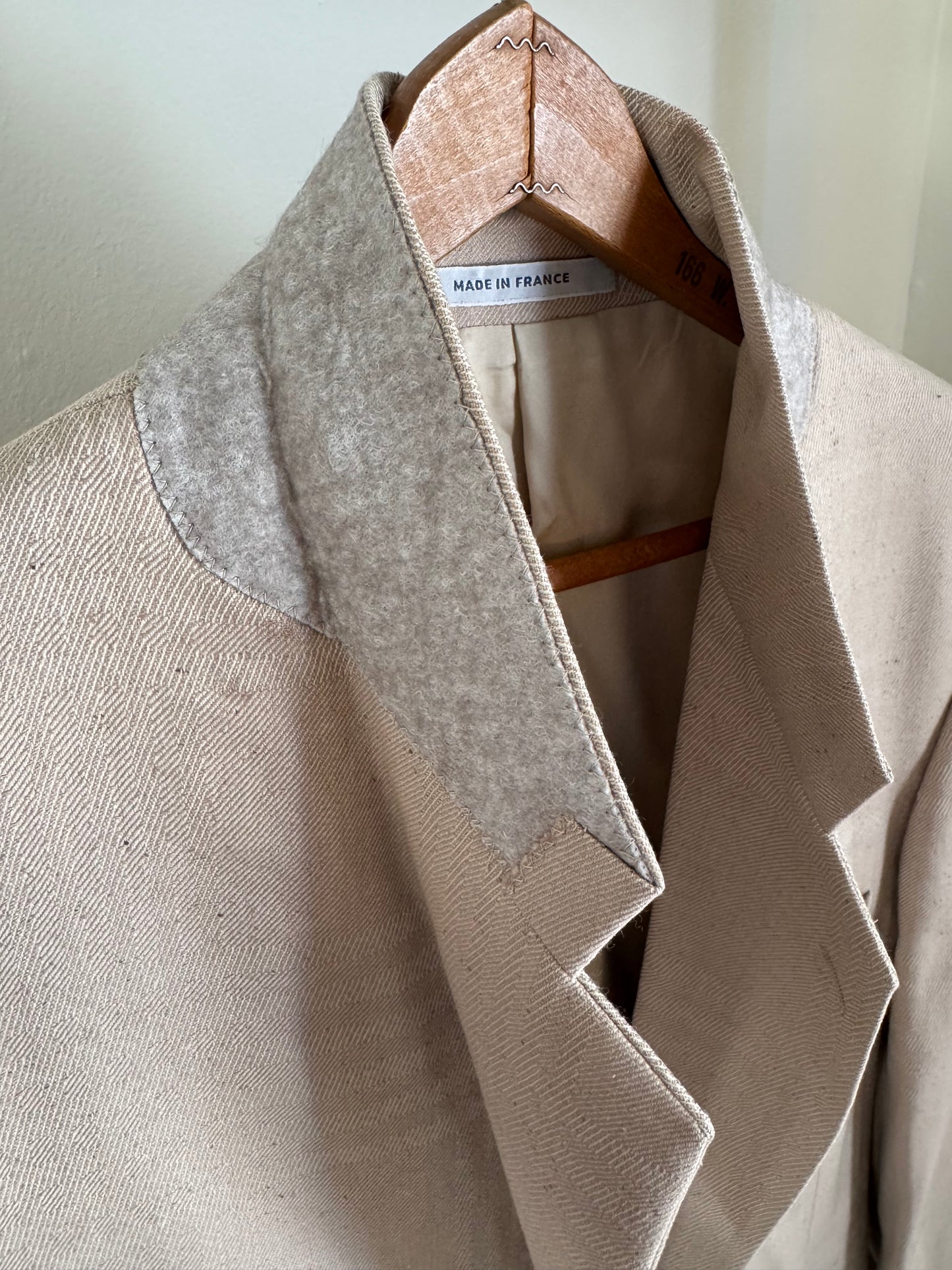 Vintage Yves Saint Laurent Silk Sport Coat in Sand