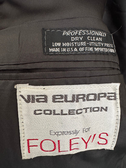 Vintage Pierre Cardin Silk Sport Coat in Black/Lavender Tweed