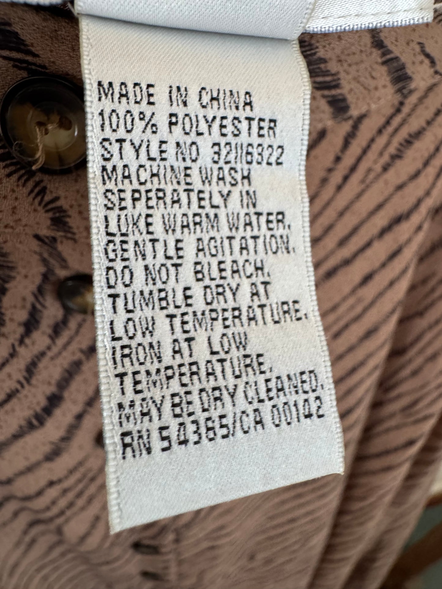 Vintage NY Gard Animal Print Long Swing Skirt in Nouget