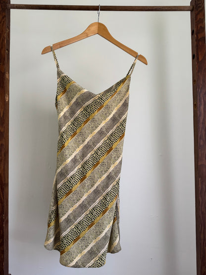 Reclaimed Snake Print Mini Dress