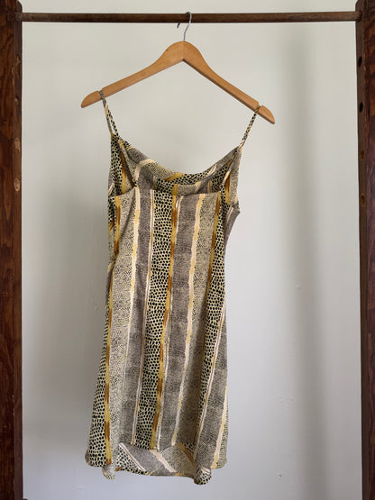 Reclaimed Snake Print Mini Dress