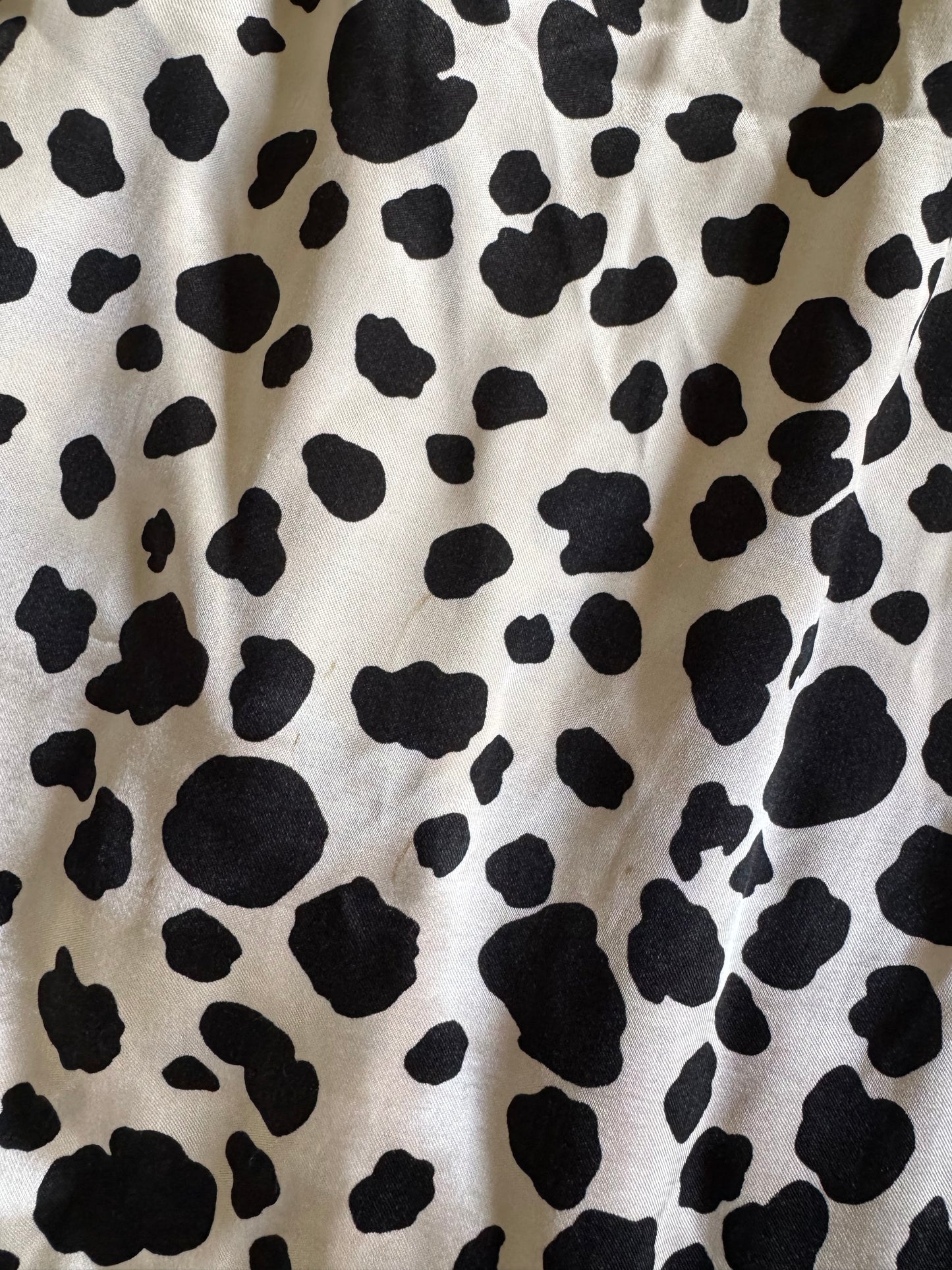 Reclaimed Anthropologie Spotted Dress in Black and White