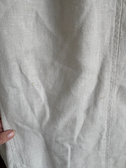 Reclaimed Calvin Klein Linen Blazer in Ecru