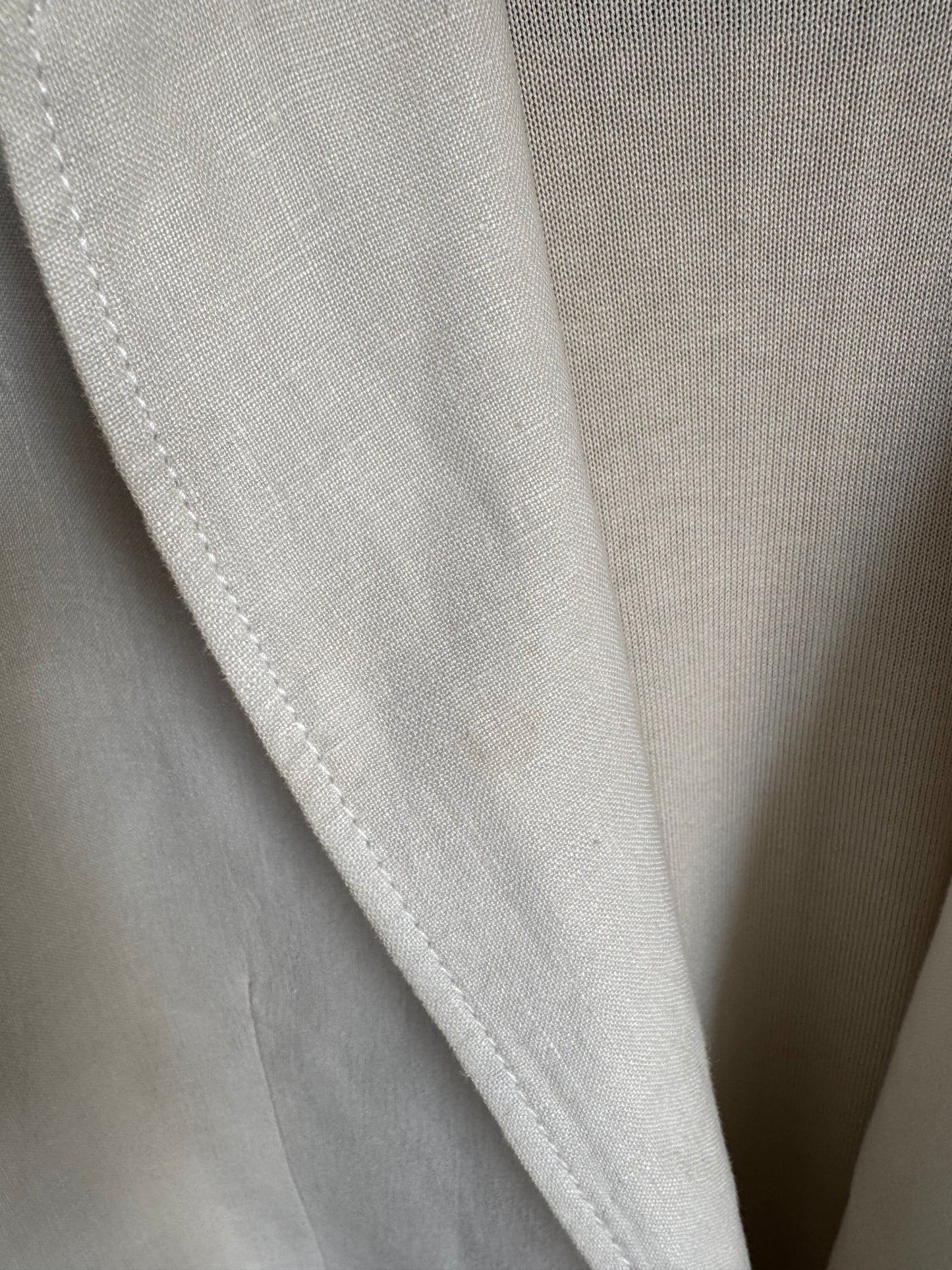 Reclaimed Calvin Klein Linen Blazer in Ecru