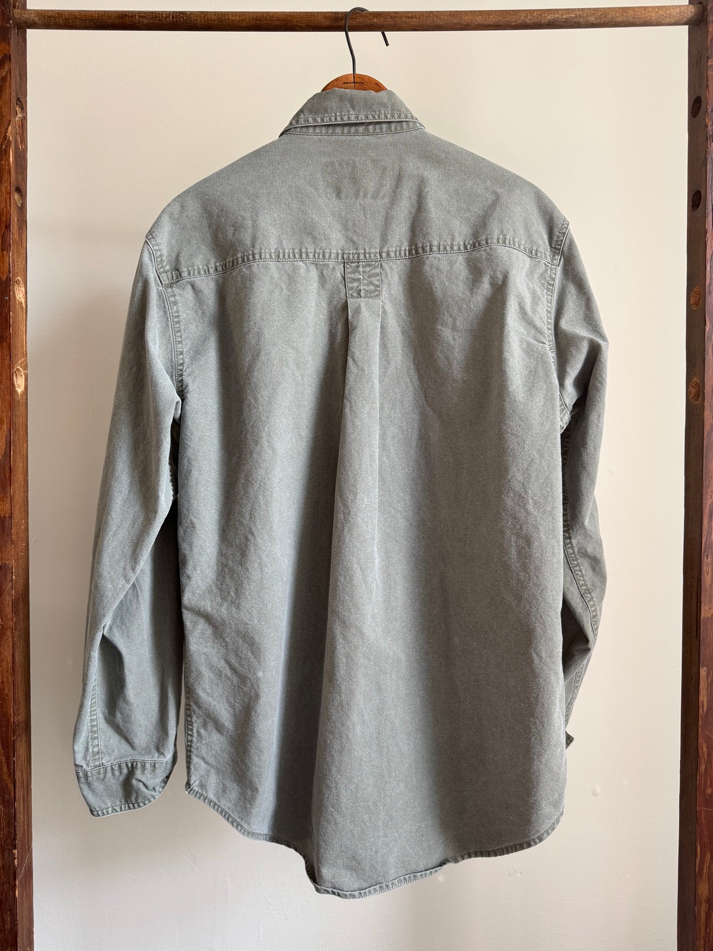 Reclaimed Expedition Patch Pocket Button Down Shirt in Thyme
