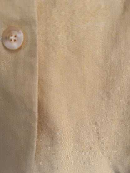 Vintage Express Linen/Cotton Blend Vest in Mustard