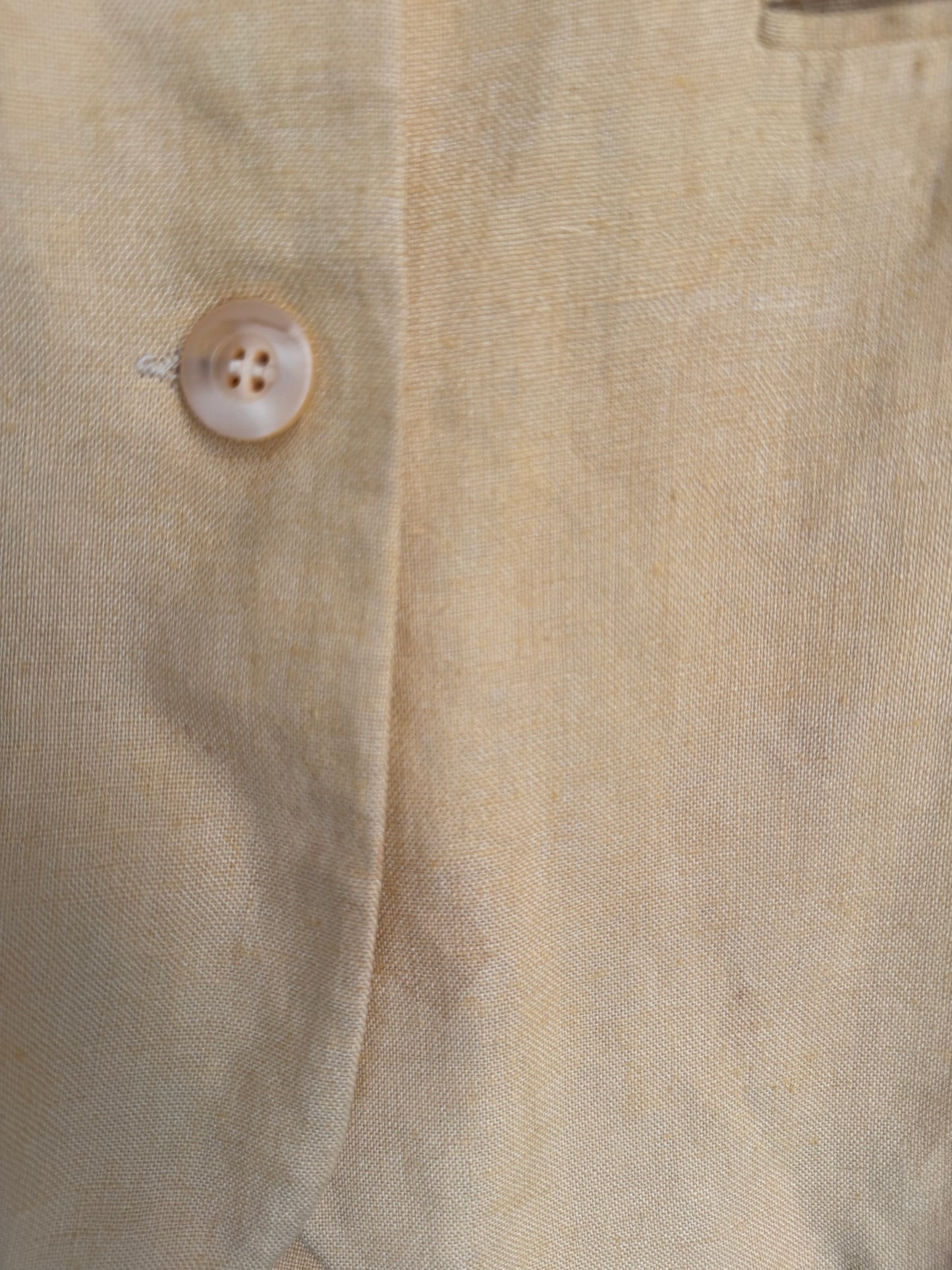 Vintage Express Linen/Cotton Blend Vest in Mustard