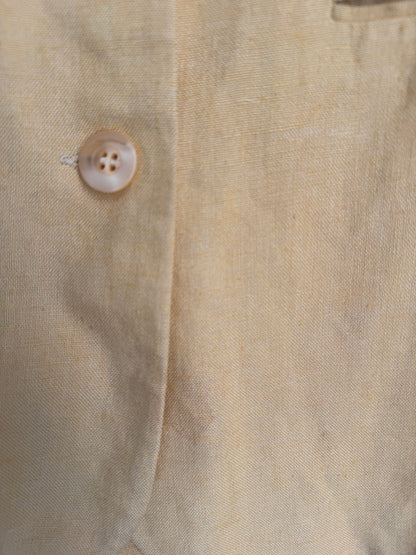 Vintage Express Linen/Cotton Blend Vest in Mustard