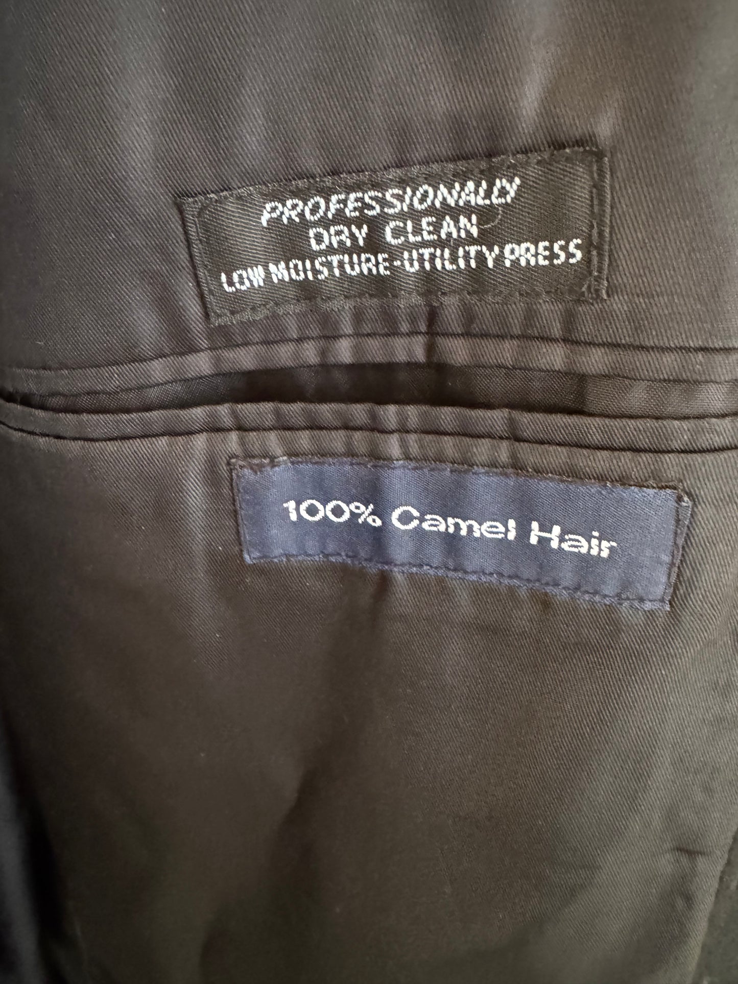 Reclaimed Camel Hair Sport Coat in Black